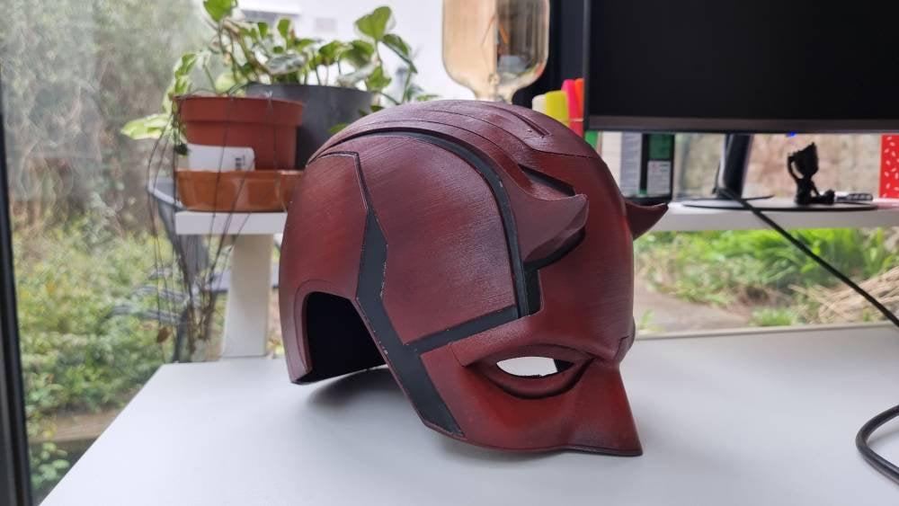 Crimson Dare Vigilante Mask – Comic-Style Full Helmet Cowl