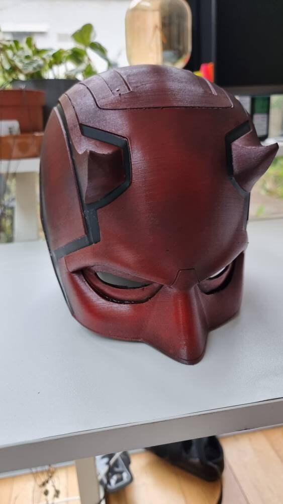 Crimson Dare Vigilante Mask – Comic-Style Full Helmet Cowl