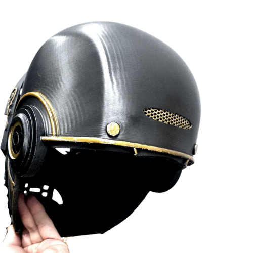 Doctor Doom Helmet V2 — Wearable Emperor Doom Cosplay, Graphite & Gold