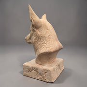 Corgi dog sculpture detail view