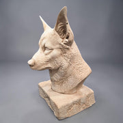 Corgi stone-style sculpture detail