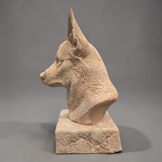 Corgi bust statue display view