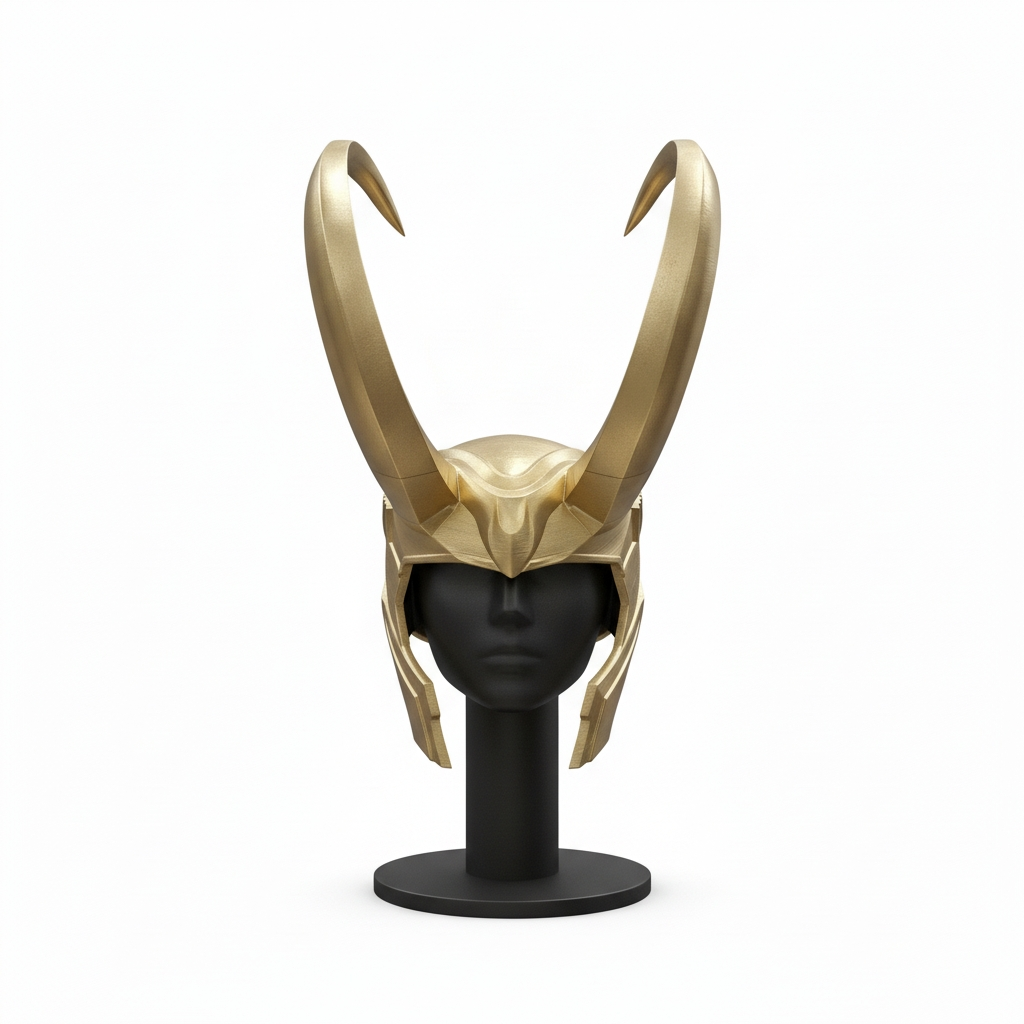 Loki gold helmet Detachable horns and padding